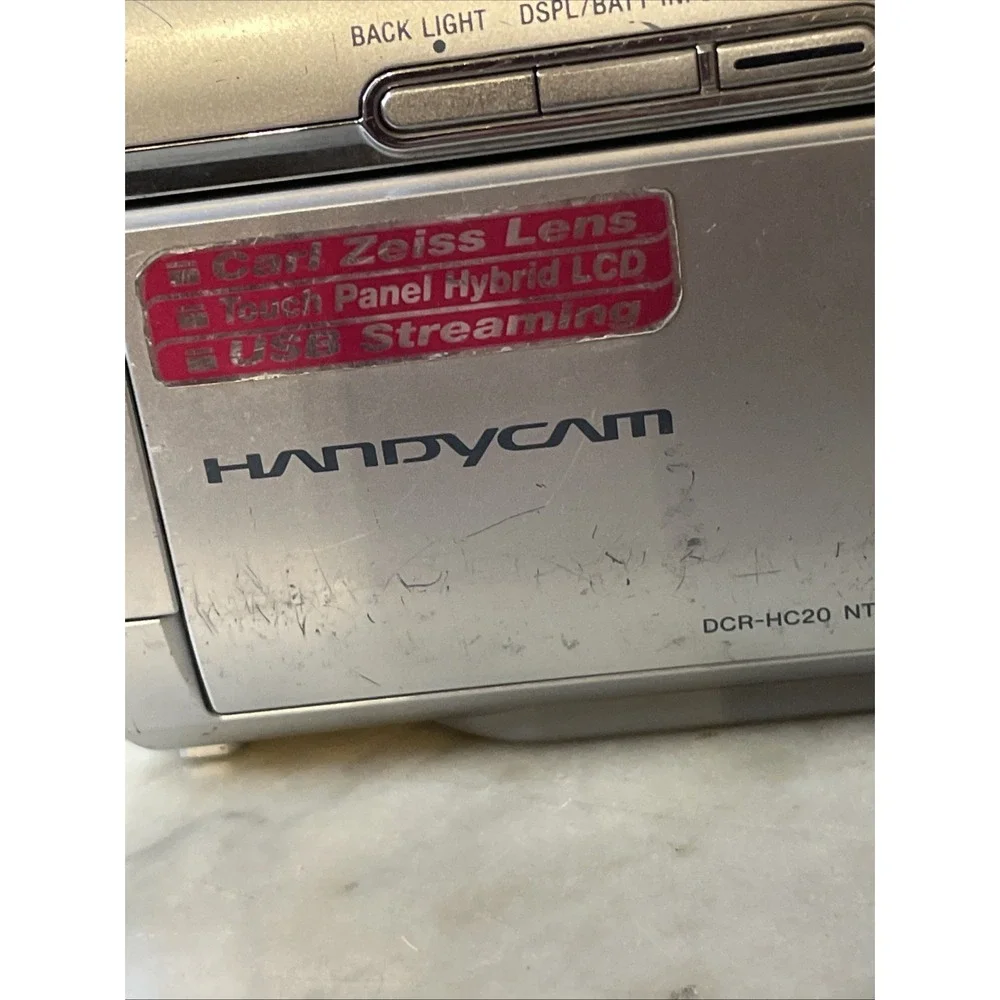 Sony Handycam DCR-HC20 MiniDV Camcorder Silver and Battery Untested